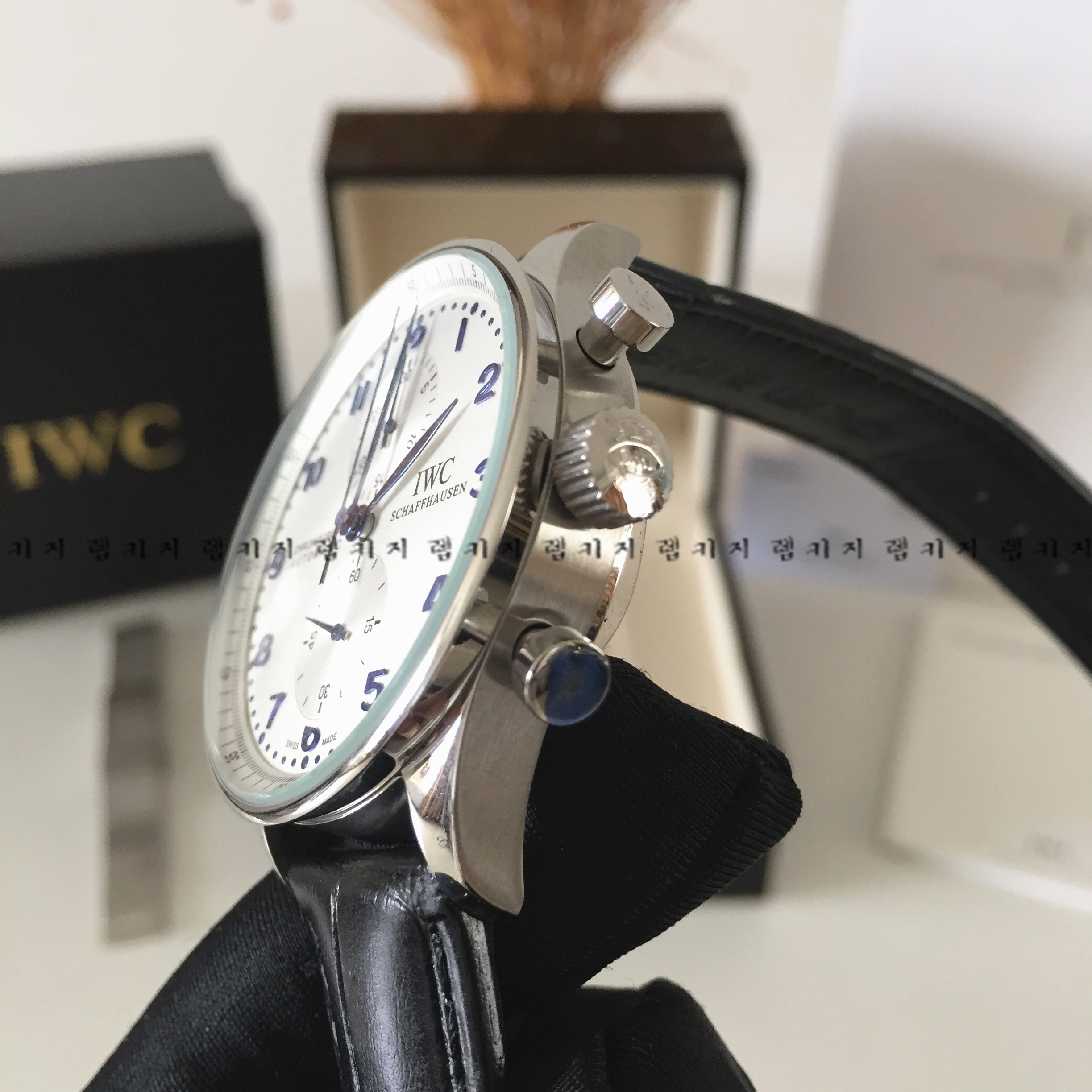 IWC 포르투기즈 화이트 가죽시계 + 메쉬스트랩